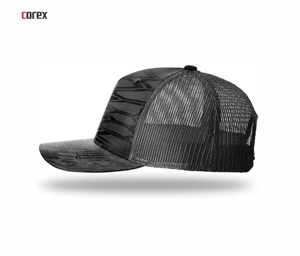 Custom Black Snake Skin Mesh Trucker Hat 5-Panel Adjustable Breathable Waterproof Fashion Casual <b>Cap</b> for Adults <b>Winter</b> Spring - Product Image 3