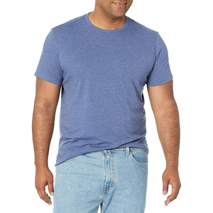 Men's Regular Fit Solid Color O-Neck Short Sleeve Cotton Jersey T-<b>Shirt</b> Casual Style Blank Design - Product Image 2