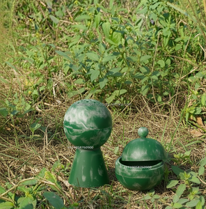 Ensemble de brûleur d'encens et boîte à oud décorative en résine violette - Product Image 4
