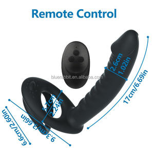 Vibratore Plug anale indossabile all'ingrosso con doppio Dildo a penetrazione con anelli per il cazzo orgasmo G Spot Massage Strapon Dildo vibratore