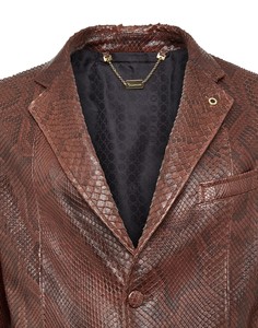 Custom Genuine Python Pattern <b>Leather</b> <b>Jacket</b> Men Motorcycle Biker OEM ODM Manufacturer Sample Service Available Today - Product Image 3