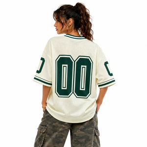 Custom Men's Printed Mesh American Football Jersey V-Neck Short Sleeve Breathable Four-Way Stretch Eco-Friendly Athletic - Product Image 2