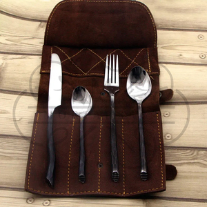 Ensemble de couverts de style Viking en acier inoxydable forgé à la main de qualité supérieure, collection exclusive d'articles de table artisanaux, cuillère, fourchette, couteau pour - Product Image 3