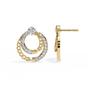 Pendientes Ajretail con Diamantes Naturales Celestial Link de 0.46ct - Color HI Claridad VS-SI para Corte Brillante Redondo Certificado - Product Image 4