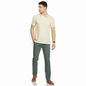 Vente en gros OEM 2024 hommes à séchage rapide en coton à manches courtes pour T-shirts polo Logo personnalisé solide Design de marque pour les occasions de fitness - Product Image 3