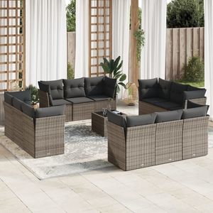 Conjunto de Sofás de Jardín en Gris Oscuro - Product Image 1
