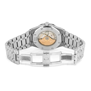 Montre Homme Quartz en Acier Inoxydable Audacieuse Style Hip Hop avec Moissanite et Diamants VVS, Bracelet 20mm, Cadran en Verre, Tendance - Product Image 5