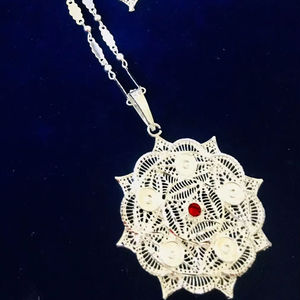 Nouvelle collection MOLL JEWELLERS : Parure florale plaquée or 24 carats, style indien, avec micro-incrustations de zircon, pour femme, idéale pour fiançailles et mariage - Product Image 1