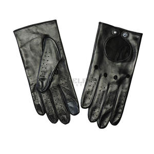 Guantes de Motocicleta Retro Vintage de Cuero Amarillo, Piel de Cabra Perforada y Transpirable, Guantes de Moto para Verano, Clásicos Urbanos para Motociclistas - Product Image 6
