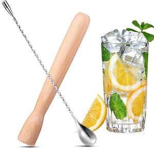 Wooden Cocktail Muddler Set 5Pcs Reusable <b>Bar</b> <b>Tool</b> Minimalist Design For Cocktail Making Luxury wooden cocktail muddler - Product Image 6
