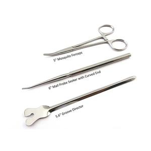 Kit quirúrgico de acero inoxidable con sonda, tijeras y pinzas para laboratorio de biología y uso estudiantil - Product Image 3
