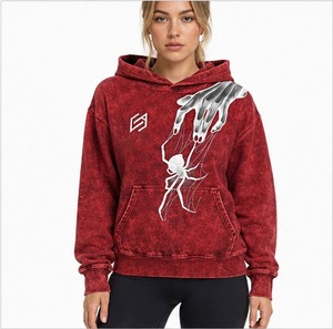 Casual Pullover Long Sleeve <b>Lightweight</b> Women Acid Wash <b>Hoodie</b> Soft Cotton Fabric Winter Wear Women Acid Wash <b>Hoodie</b> 2026 - Product Image 5