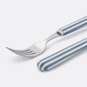 Juego de Cubiertos Modernos de Acero Inoxidable de Diseño Nuevo, con Mango de Resina Azul Plateado, para el Hogar, Bodas, Cenas, con Caja de Regalo Personalizada - Product Image 1