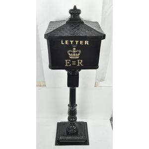 Outdoor Home Decoration Ground Mount Vintage Post <b>Box</b> With Pillar Stand Weather Resistance Durable Letter <b>Box</b> For Garden Decor - Product Image 3