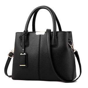 Black PU <b>Tote</b> Handbag Women Shoulder <b>Bag</b> Crossbody Purse Pebbled Texture Large Capacity Daily Commuter <b>Bag</b> - Product Image 3