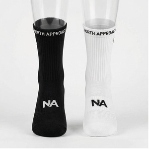 North Approach Crew <b>Socks</b> Black White Breathable <b>Running</b> <b>Socks</b> for Adults Summer Season - Product Image 1