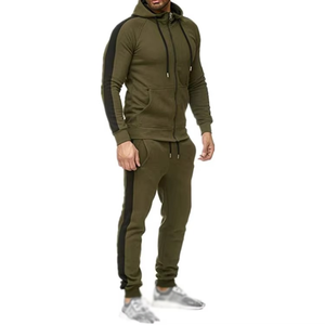 Ensemble de survêtements décontractés pour hommes, tenues de sport et de fitness, vente en gros, grandes tailles, vêtements d'entraînement, ensemble veste et pantalon - Product Image 3