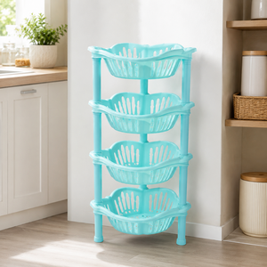 Chariot de rangement en plastique 4-en-1 pour l'organisation de la maison, chariot de rangement en plastique écologique de haute qualité pour le bureau, la cuisine et les épices - Product Image 3