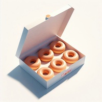 Cajas de Regalo Plegables de Lujo Personalizables para Donuts, Cupcakes, Sushi, Chicle y Postres, con Laminado Mate y Grabado en Relieve, Aptas para Alimentos