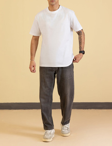 Camiseta de Algodón Peinado Doble de Alta Calidad, Impresión de Logotipo Personalizado, Camiseta Oversize 100% Algodón, 270 g/m², Camiseta Lisa para Hombre - Product Image 5