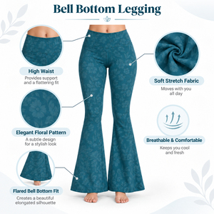 High Quality Bell Bottom <b>Legging</b> Provides Flexible Material Comfortable Construction & <b>Flared</b> Shape For Casual Active & Fashion - Product Image 6