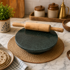 Falah International Chakla Belan, Utensilio de Cocina para Hornear, Tabla para Amasar, Rodillo Profesional para Uso en Restaurantes, Chakla Belan - Product Image 1