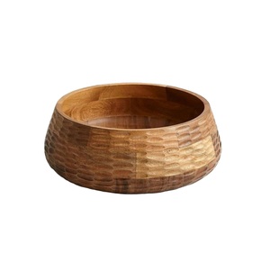 ชามไม้มะม่วงชามไม้ชามไม้อะคาเซียชามสลัดชามเสิร์ฟบนโต๊ะอาหารดีไซน์ - Product Image 2