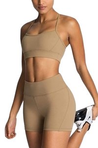 Custom <b>Plus</b> <b>Size</b> 2-Piece <b>Yoga</b> <b>Pants</b> Sets for Women Shaped Backless with New Leg Solid Pattern Sport Activewear for Gym - Product Image 6