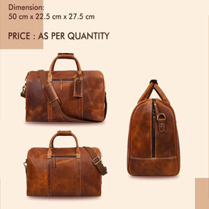 Sac de voyage unisexe personnalisé en cuir véritable avec fermeture éclair, imprimés animaliers, pour l'extérieur, moins de 20L - Product Image 4