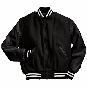 Chaqueta Universitaria Letterman de Alta Calidad para Hombre y Mujer, Mangas de Cuero, Chaqueta Universitaria de Béisbol Personalizada - Product Image 2