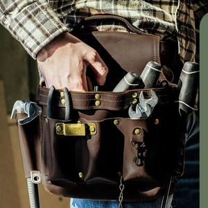 Different Size Multiple Pockets Customized Leather Tool Bags New Model Heavy Duty Comfortable Leather Tool Bags - Product Image 4