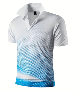 ผู้จัดจําหน่ายเสื้อโปโลผ้าฝ้ายคุณภาพสูงพิมพ์ลายแบบกําหนดเองขายส่งเสื้อผ้าสําหรับผู้ชายเสื้อโปโลลายทางการ - Product Image 2