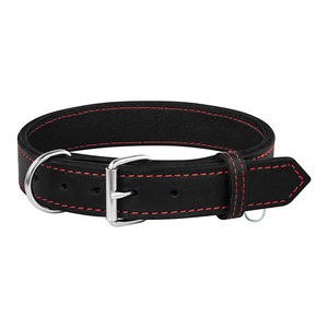 Collier pour chien en cuir véritable, design 2026, séchage rapide, robuste, avec boucle ardillon, style simple, pour dressage canin - Product Image 1