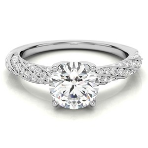 Anillo de Moissanita en Plata de Ley 925 con Baño de Oro de 14K, Certificado, para Compromiso, Boda, Novia, Lujoso, Solitario, Brillante, 4g, Joyería - Product Image 1