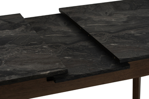 Elegante Mesa Extensible que Ahorra Espacio con Estructura con Acabado en Nogal para Apartamentos Pequeños y Comedores - Product Image 4