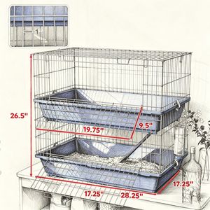 Gabbia Moderna in Metallo e Vetro per l'Allevamento di Uccelli e Animali Domestici, Design Personalizzato per Uso Interno, Adatta per Criceti e Cani - Product Image 5