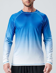 Rashguard pour homme à manches longues, coupe ample, protection solaire UPF 50+ UV, séchage rapide, compression, vêtements de performance athlétique - Product Image 4