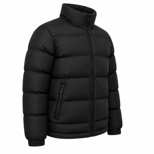 High Quality Solid Color Men Puffer Jacket Thick Padding Windproof Cold Resistant Stand Collar Plain Male Winter <b>Bubble</b> <b>Coat</b> Lot - Product Image 6
