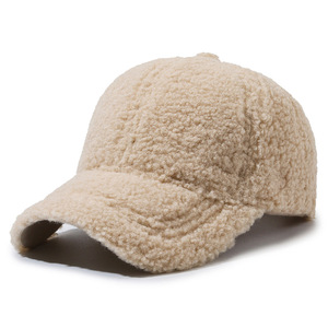 Gorras de béisbol de invierno cálidas de sherpa, estilo 5 paneles, con lana de cordero gruesa y sólida, estilo urbano, característica de tela común - Product Image 5
