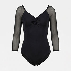 Girl Rhythmic Long Sleeve <b>Sexy</b> Printed Sports Women Custom Design Training Dancewear Cheerleading <b>Leotards</b> Customized Colors OEM - Product Image 1