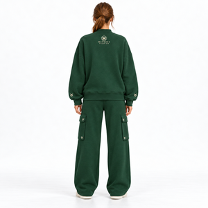 Sudadera Oversize de Cuello Alto para Mujer, de Forro Polar Grueso, 100% Algodón, Otoño/Invierno, Personalizable por Delante, Casual - Product Image 3