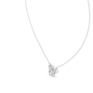 Pendentif en or rose 14 carats avec émeraude taille coussin et diamant ovale de laboratoire pour femme |   Vêtements de soirée |   Nouveau diamant cultivé - Product Image 4
