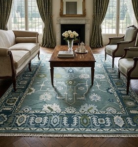 Decorative Persian <b>Wool</b> Hand Knotted 3D Abstract Eco Friendly PET Friendly Area Rug Washable Soft Floor Mat Fringe for Living - Product Image 1