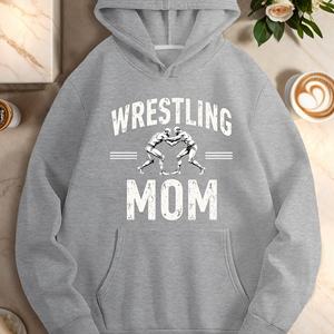 Sudadera con Capucha Estampada Monocromática de Lucha Libre para Mujer, Sudadera Informal de Punto, 100% Poliéster, Ropa de Otoño - Product Image 6