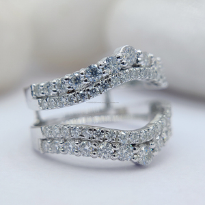 Anillo de compromiso solitario de oro fino de 18 quilates VVS Lab Grown Diamond Classic Eternity Wedding Band para fiestas de aniversario para - Product Image 3