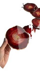 ELEMENTS Posavasos de resina de lujo hechos a mano Almohadillas cuadradas de colores personalizables para juego de mesa de alfombrilla de cocina al mejor precio - Product Image 6