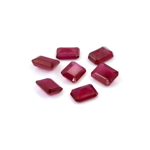 Rubis naturels de Bangkok, octogones calibrés 6x8mm, pierres précieuses de rubis naturelles facettées pour la fabrication de bijoux, prêtes à l'emploi - Product Image 5