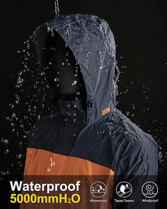 Custom <b>Men's</b> Packable <b>Rain</b> <b>Jacket</b> Waterproof <b>Lightweight</b> Hooded Windbreaker OEM ODM Wholesale Waterproof Windbreaker <b>Jacket</b> for - Product Image 4