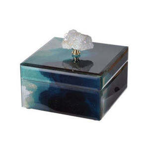 Caja de Joyería de Resina Esmeralda, Organizador de Joyas de Madera Verde, Caja de Recuerdos de Resina Epoxi Hecha a Mano, Caja de Almacenamiento de Lujo para Regalo - Product Image 5