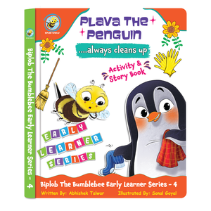 Libro de la Serie para Aprendizaje Temprano de Biplob, Libro 4: Plava el Pingüino, Libro de Rompecabezas con Audio sobre Buenos Hábitos - Siempre se Limpia - Product Image 3
